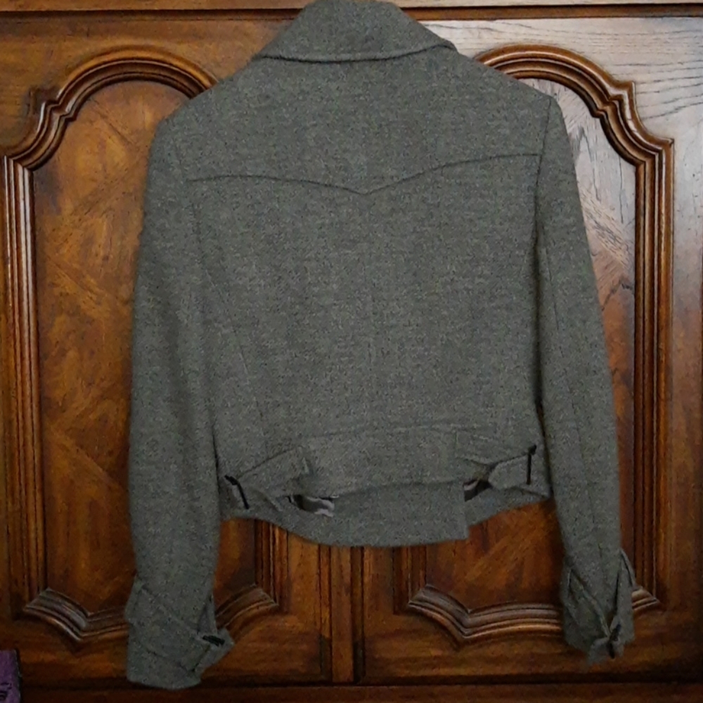 SPORTMAX Wool Alpaca Blend Trench Jacket Size 8/42 - Picture 9 of 16